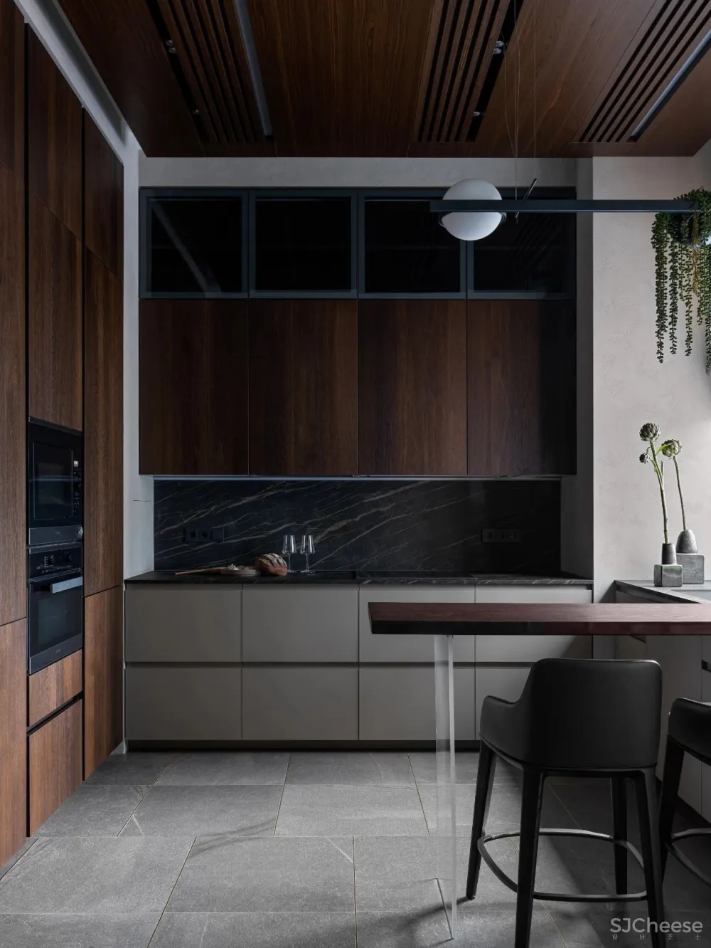 DE-DE新作 95m²简约私宅，大理石与原木的和谐