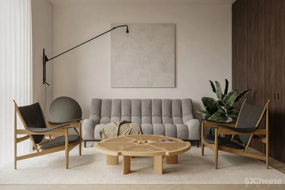 124㎡ 一室一厅,从客厅到卧室都很有格调