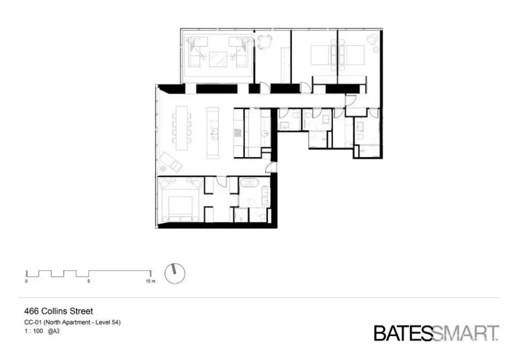 仅 11.5 米宽的「超薄款」高层公寓,奢华的顶层套房竟是简约范儿