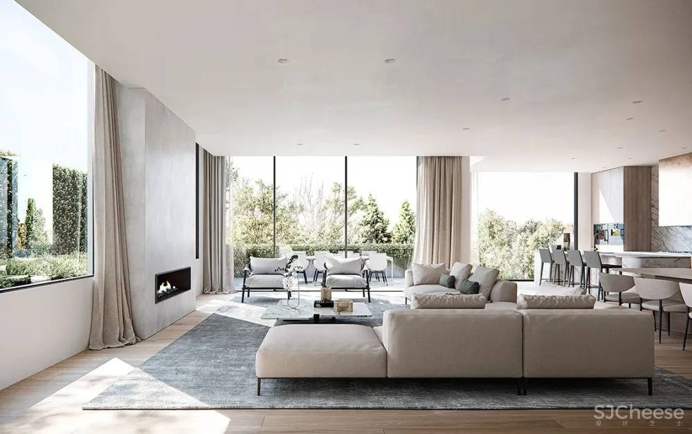 他做的公寓楼看起来像别墅,10套大平层户型还不一样,干净有格调的简约风太美了!