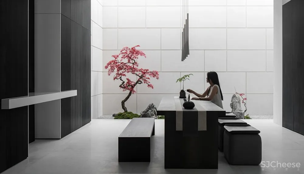 上海 780㎡ 极简别墅设计 ,黑白相映,安静优雅!