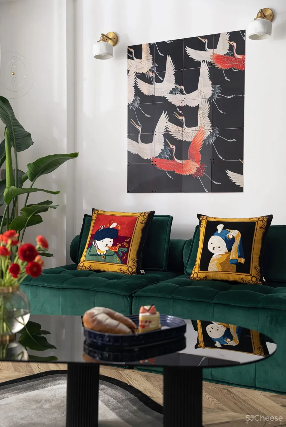 129㎡的极致复古美，再现经典红绿配色！