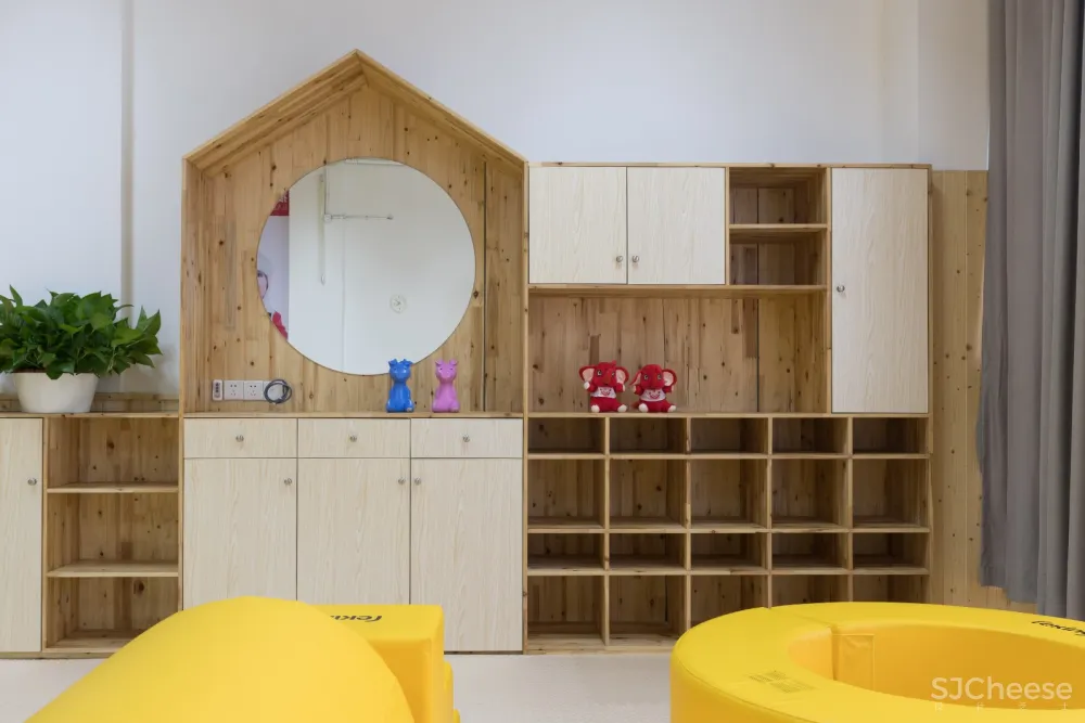 原木风的早教设计,孩子父母都喜欢!!!