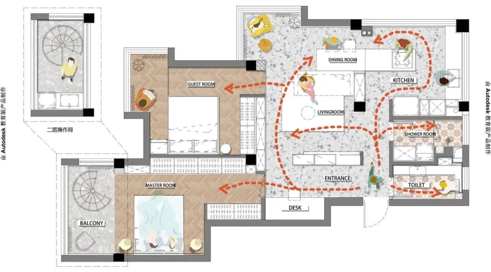 80后丁克夫妻的100㎡两室，颜值美炸！花砖、绿植，住-租一体，还有两狗子……