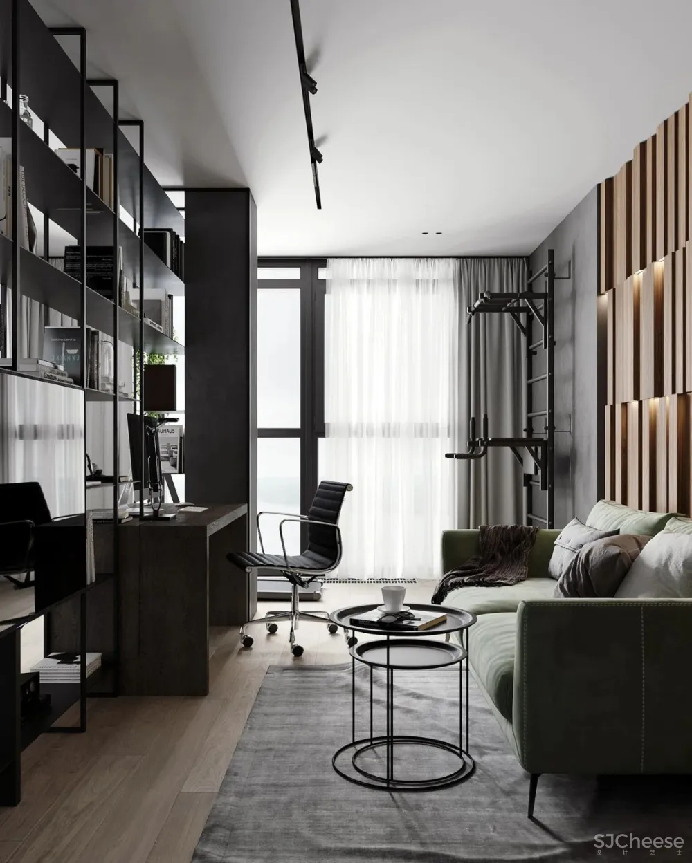 灰色极简空间，混凝土的质地！