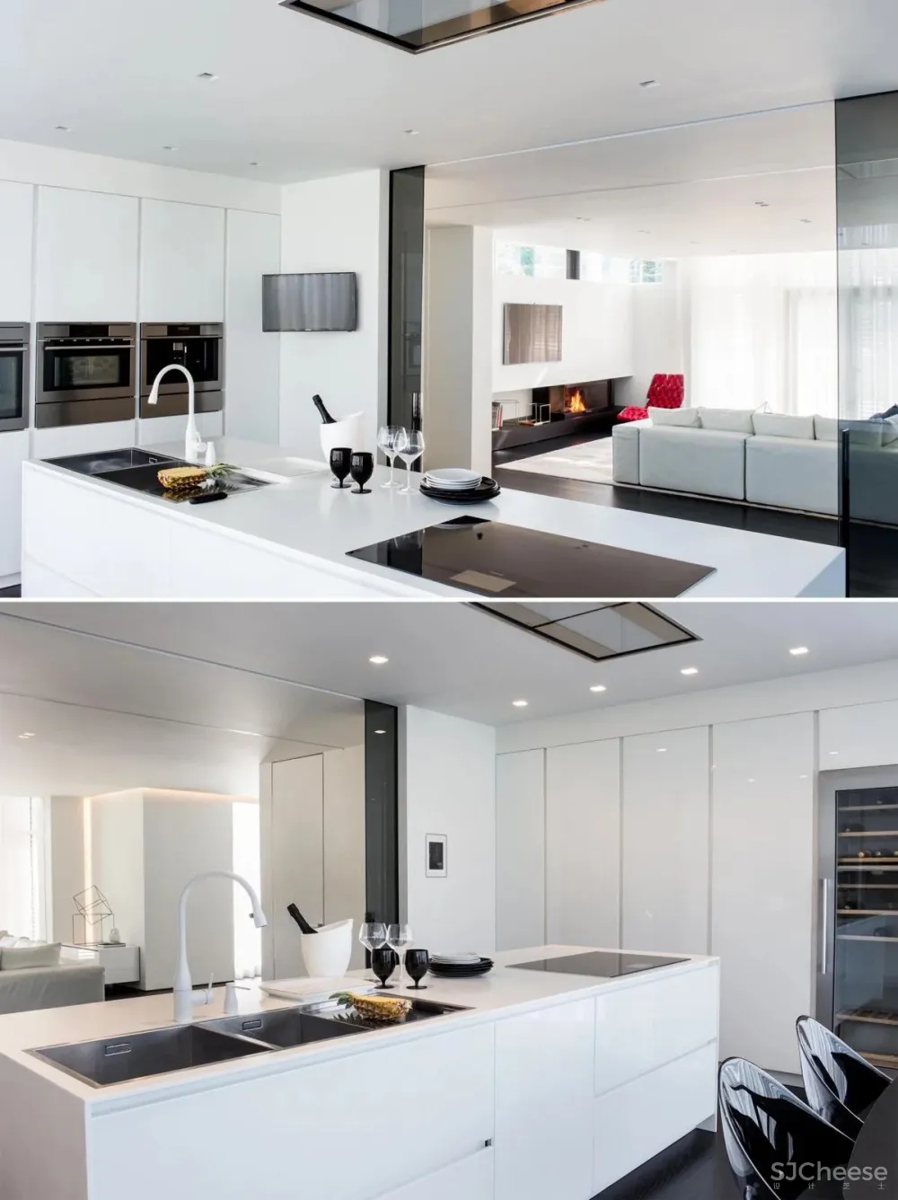 黑白内饰碰撞极简空间 Studio Svetti