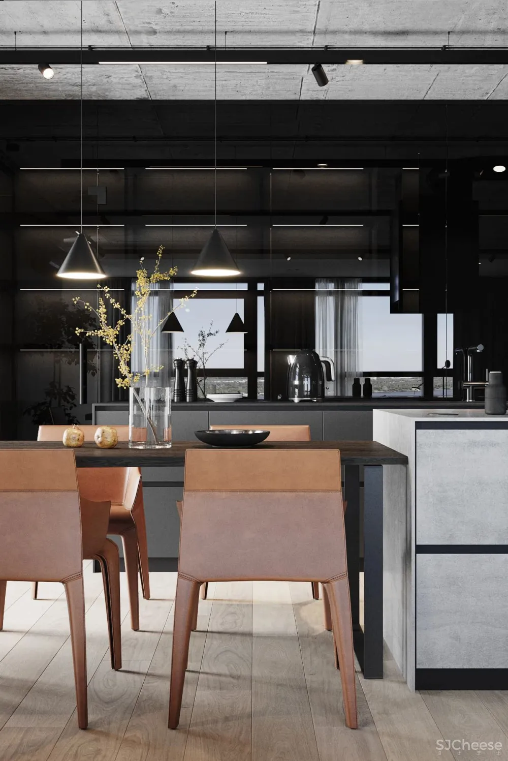 灰色极简空间，混凝土的质地！