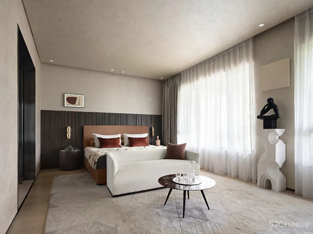 灰调奶咖的半山叠墅，远离喧嚣的质朴大宅！