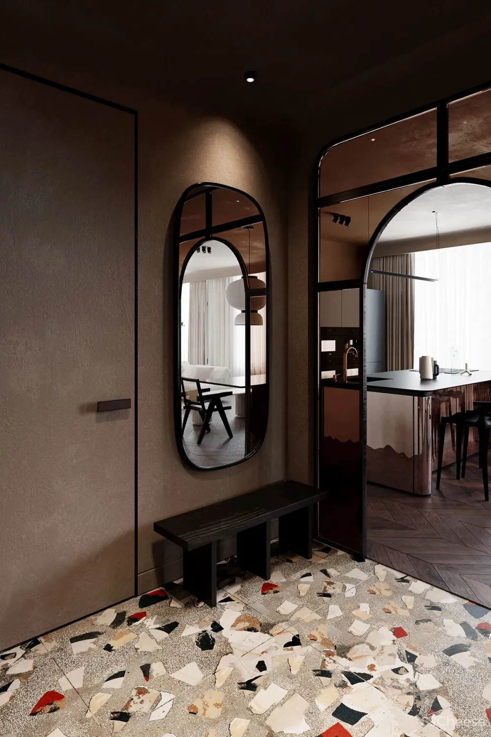 114㎡ 只做一室一厅，三开间的横厅太豪华了！