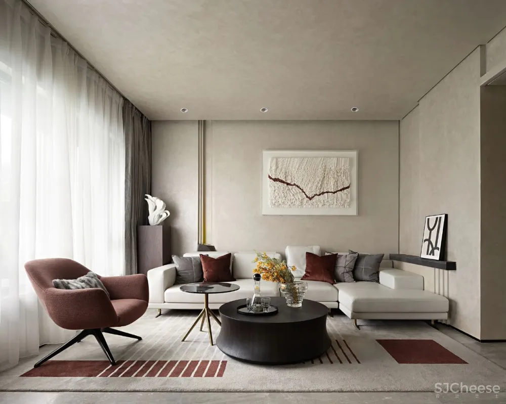 灰调奶咖的半山叠墅，远离喧嚣的质朴大宅！