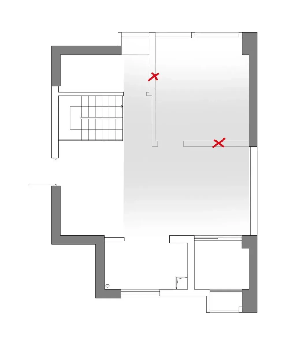 拆除楼梯隔墙,卧室并入客厅,117㎡暗室变身质感慵懒家 未見空间美学