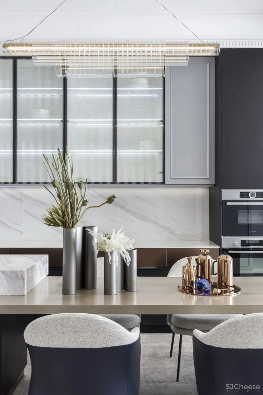 大朴-勿量：366㎡雾霭蓝法式美宅，直撩心底的静奢魅力！