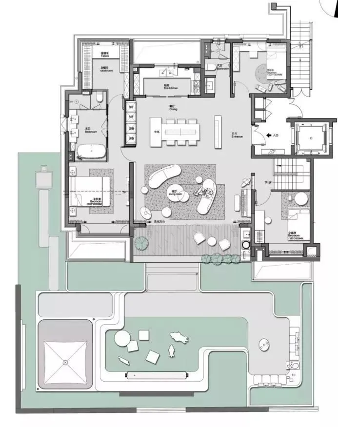 满满的设计亮点!319㎡样板间,全是知识点