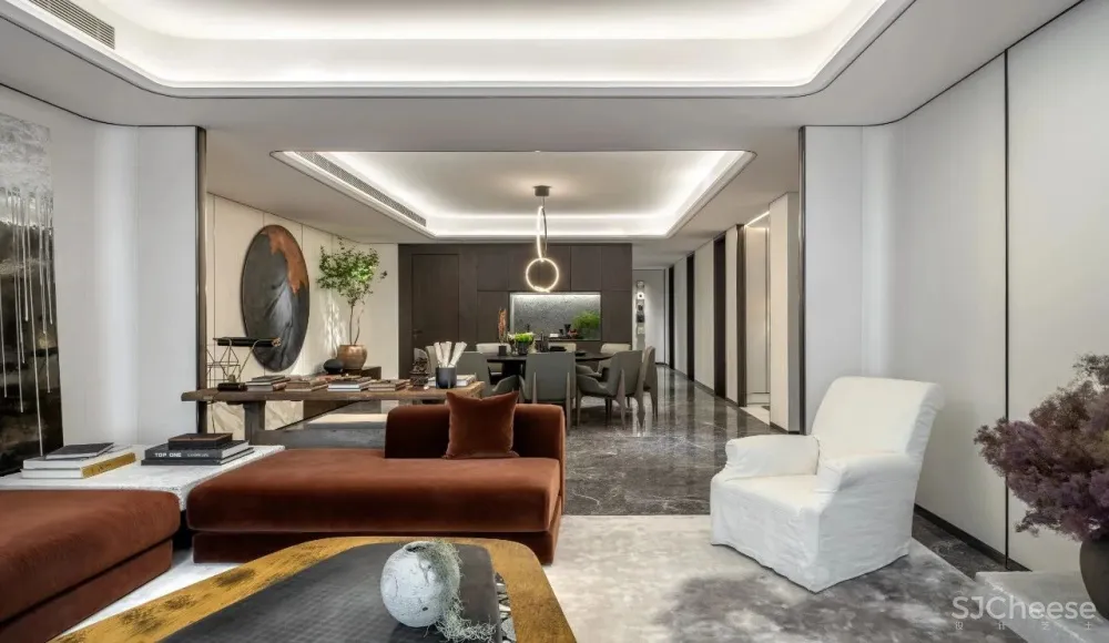 无间.吴滨-HWCD 上海豪宅新地标「瑞安.翠湖天地」大平层效果图和实景照片