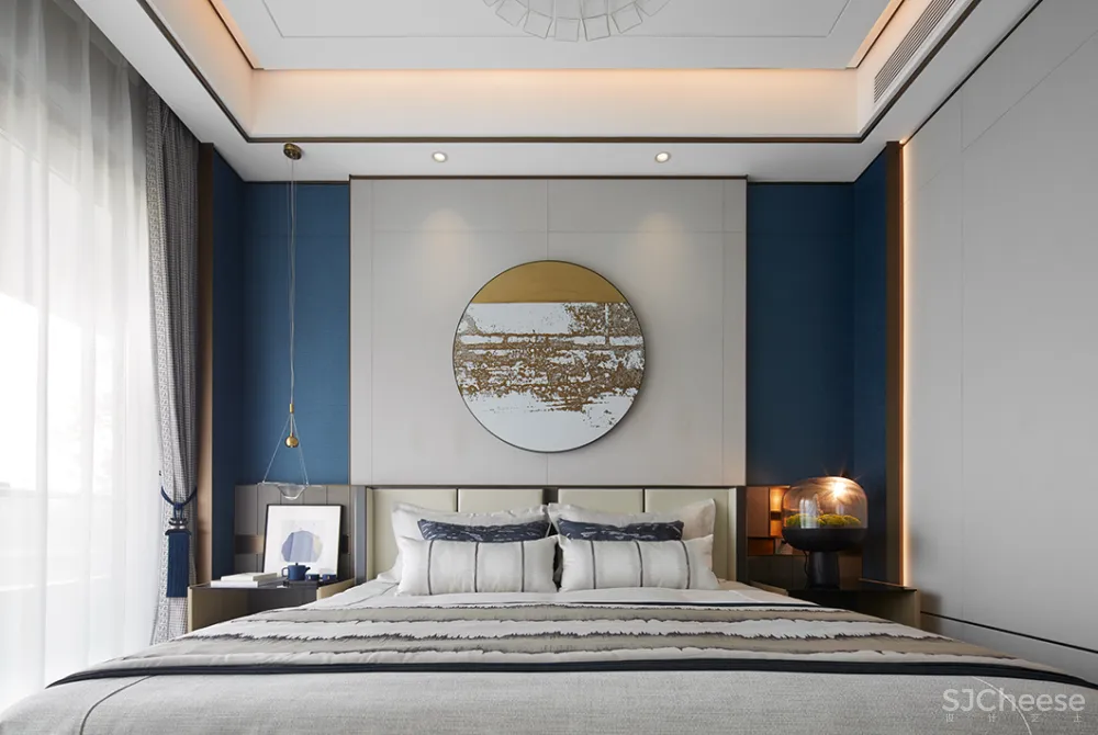 岳蒙:一抹幽蓝,韵染留白!