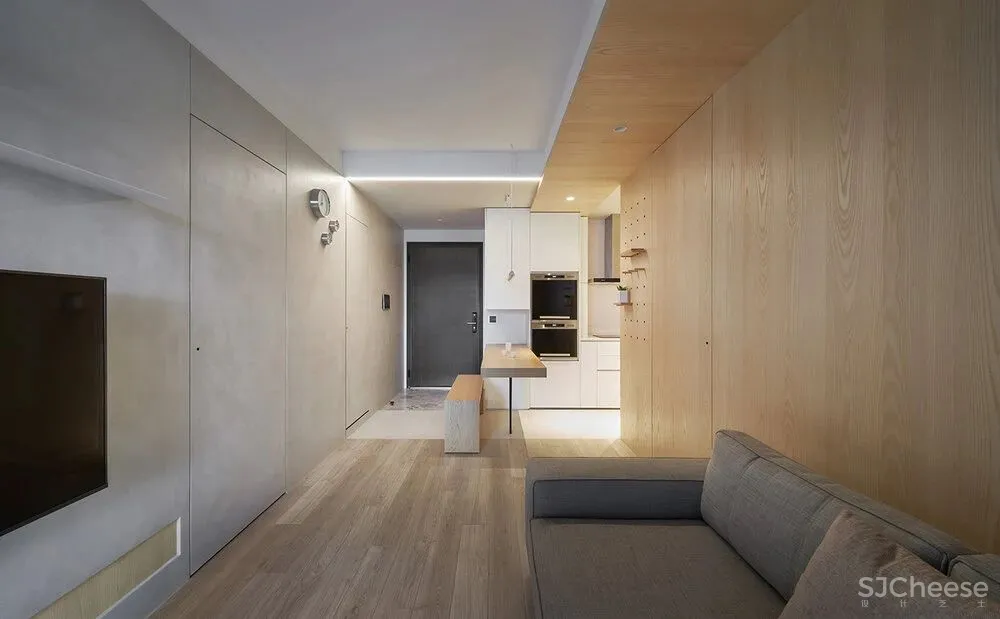 49㎡三口之家,这样设计超级显大!