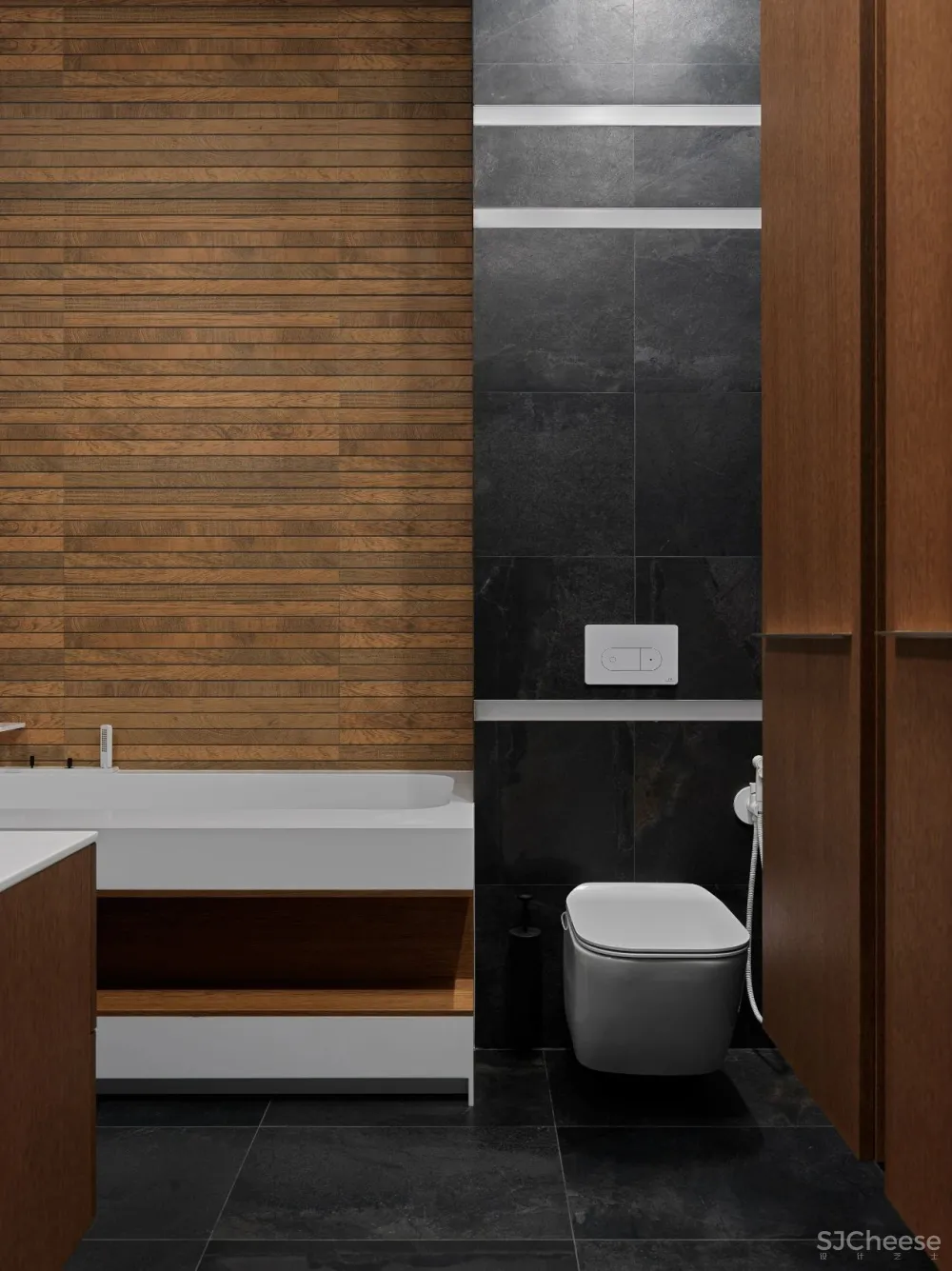 DE-DE新作 95m²简约私宅，大理石与原木的和谐