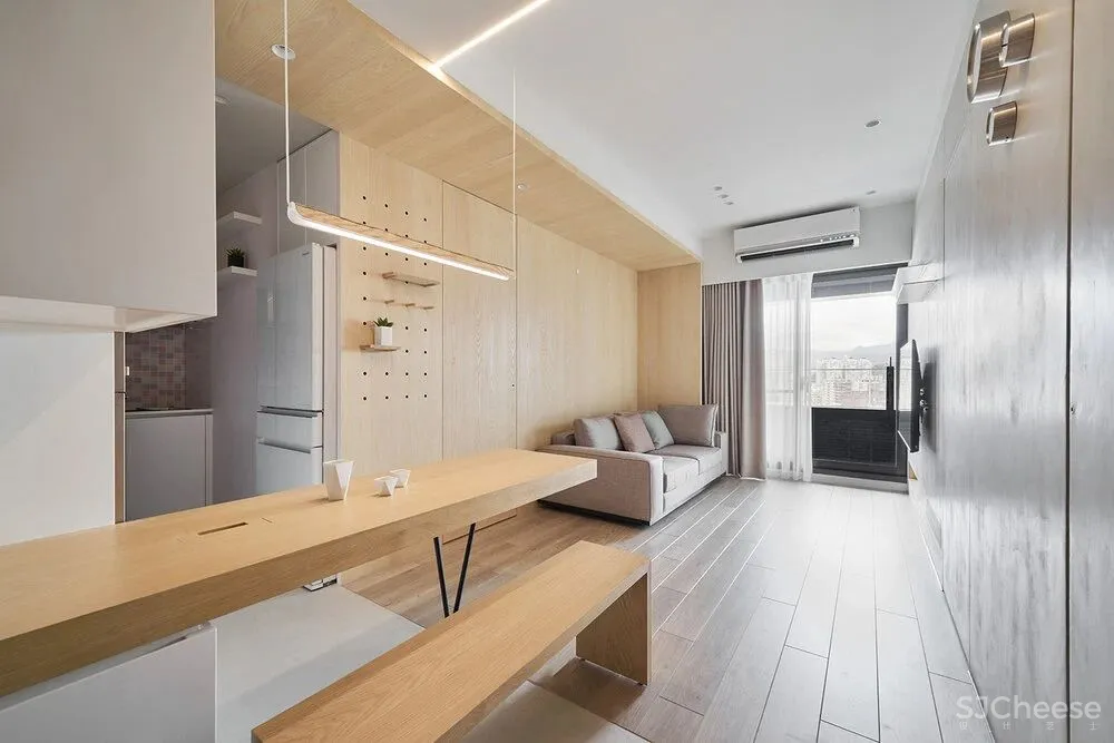 49㎡三口之家,这样设计超级显大!