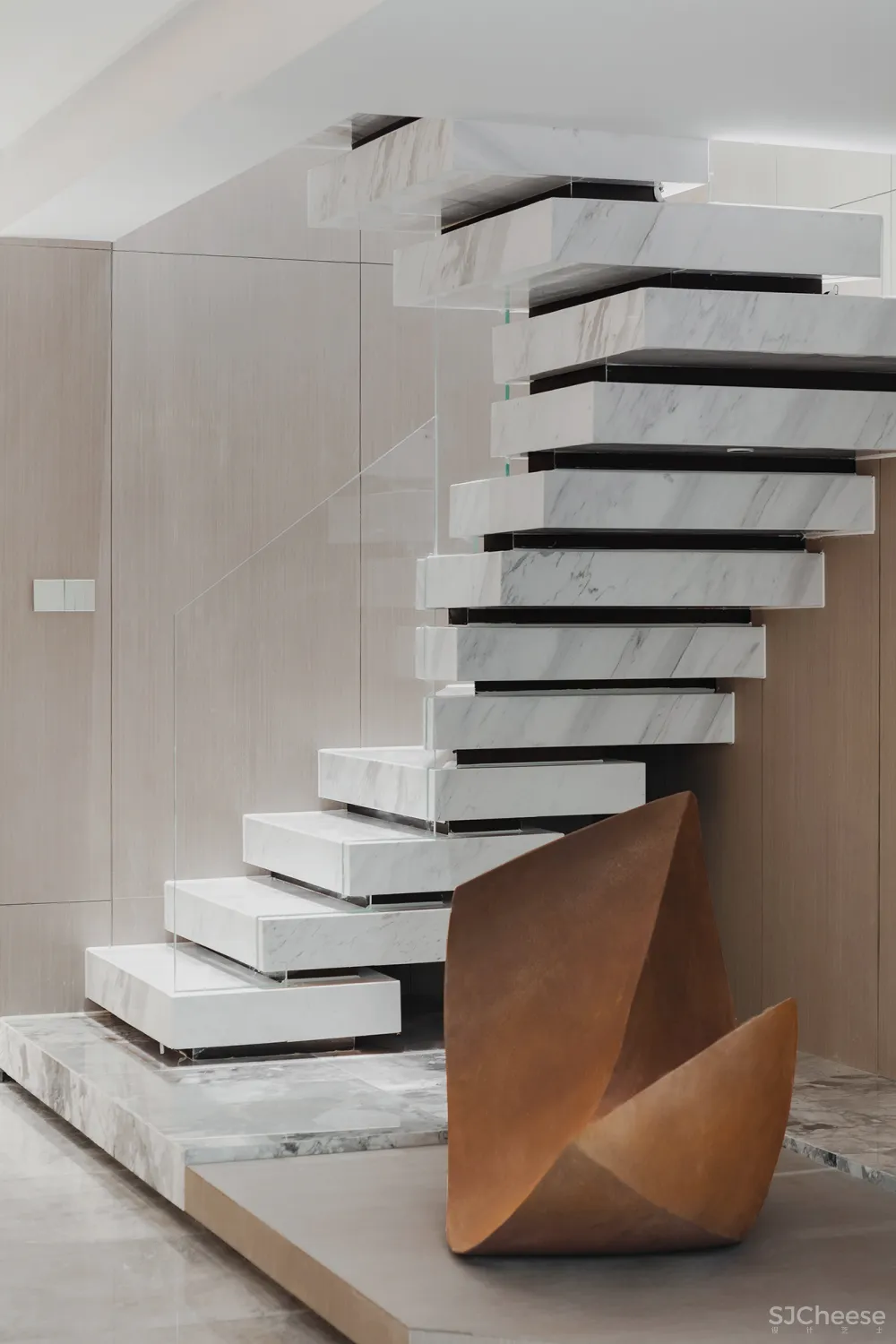 元禾大千设计 烟台「中海万锦」洋房下叠现代简约样板间