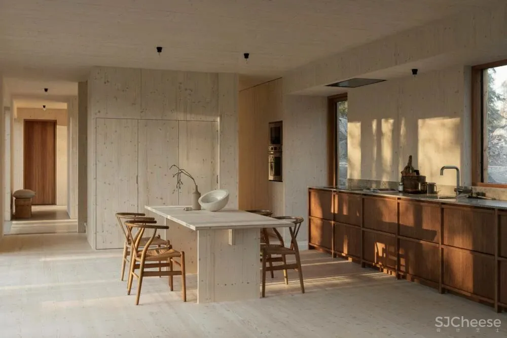 原木 侘寂，现代隐居栖处