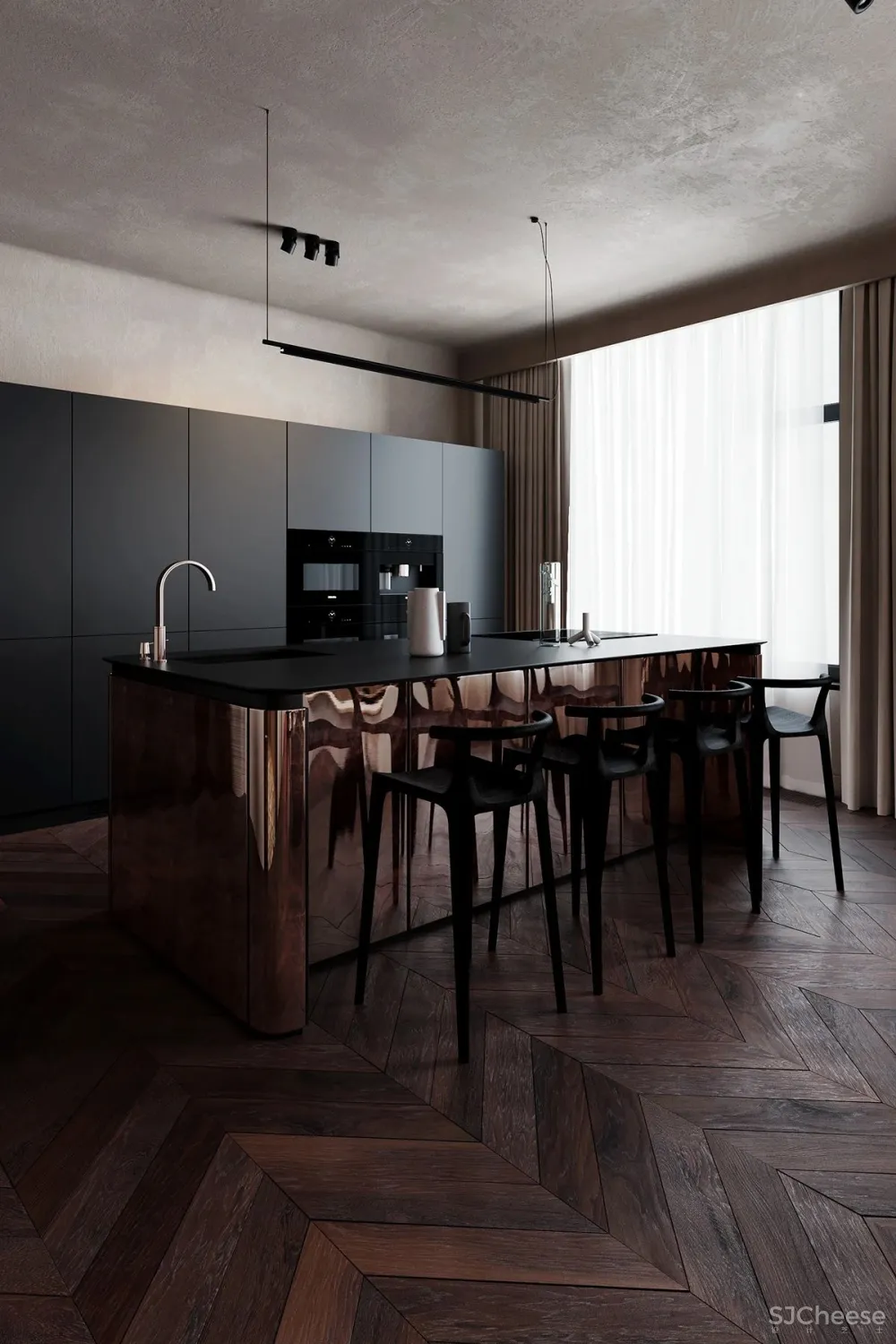 114㎡ 只做一室一厅，三开间的横厅太豪华了！