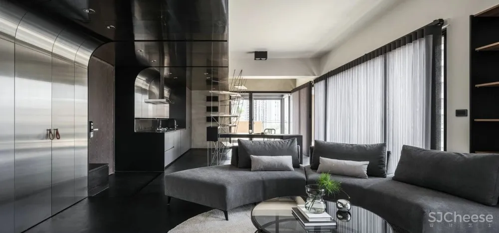 黑白简约住宅，简约设计的日常生活 studio X4设计