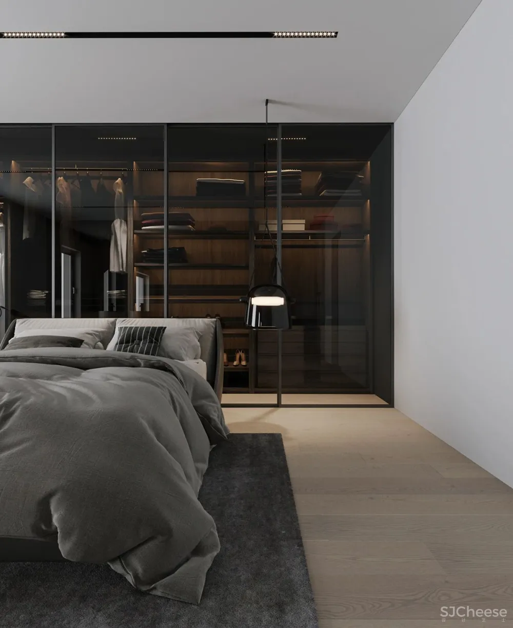 主卧带开放浴室,一室户也能住出豪宅感