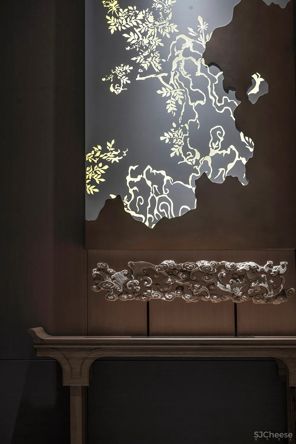 吴文粒:2500㎡中式售楼处,珑廷风雅韵,隐归禅深处!