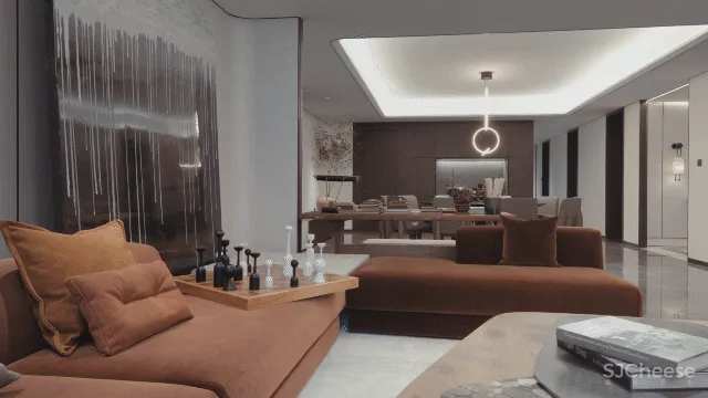 无间.吴滨-HWCD 上海豪宅新地标「瑞安.翠湖天地」大平层效果图和实景照片