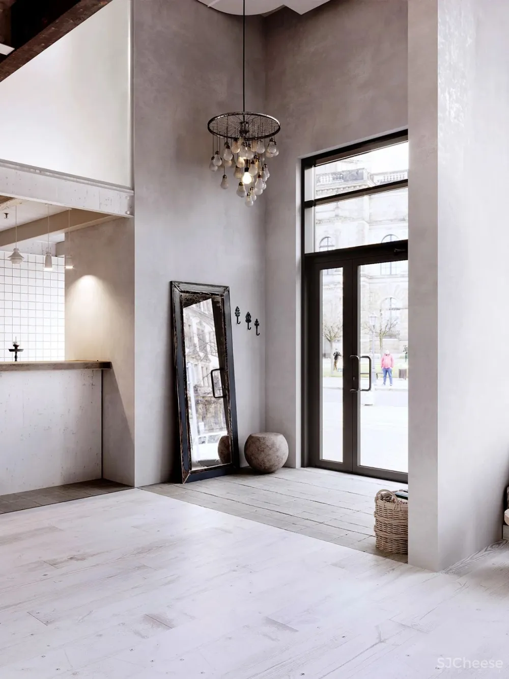 原木 清水混凝土,质朴宁静Loft私宅