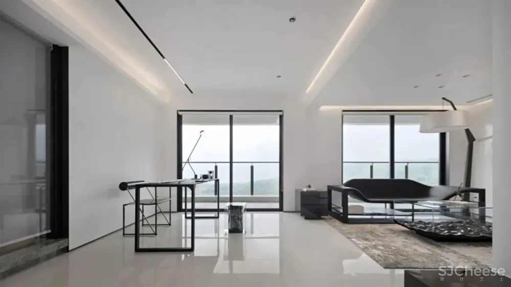 深圳洲际建筑装饰丨极简 黑与白的平衡之道