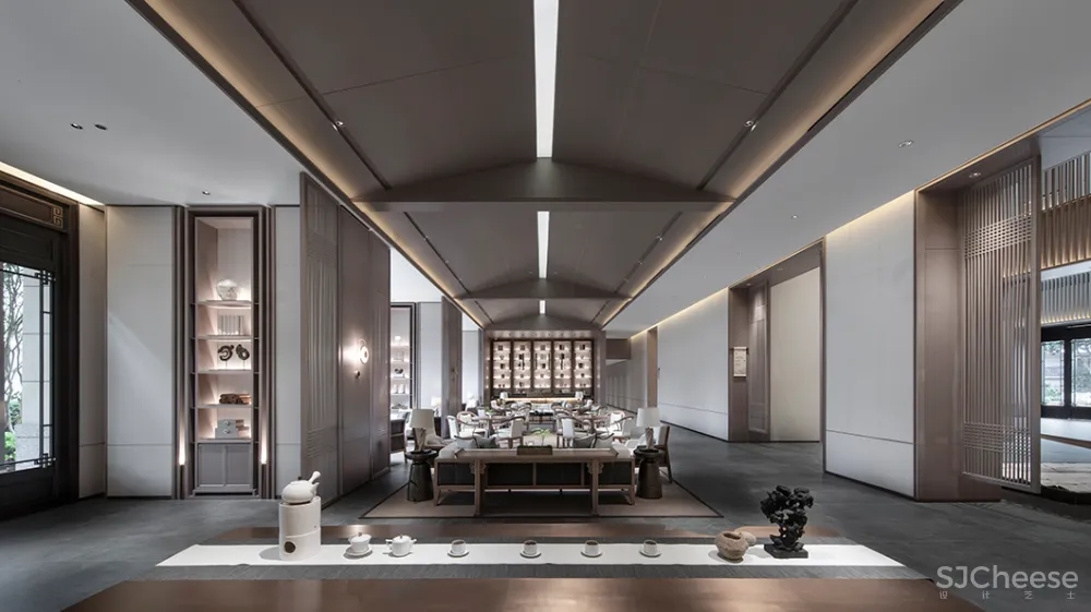 吴文粒:2500㎡中式售楼处,珑廷风雅韵,隐归禅深处!