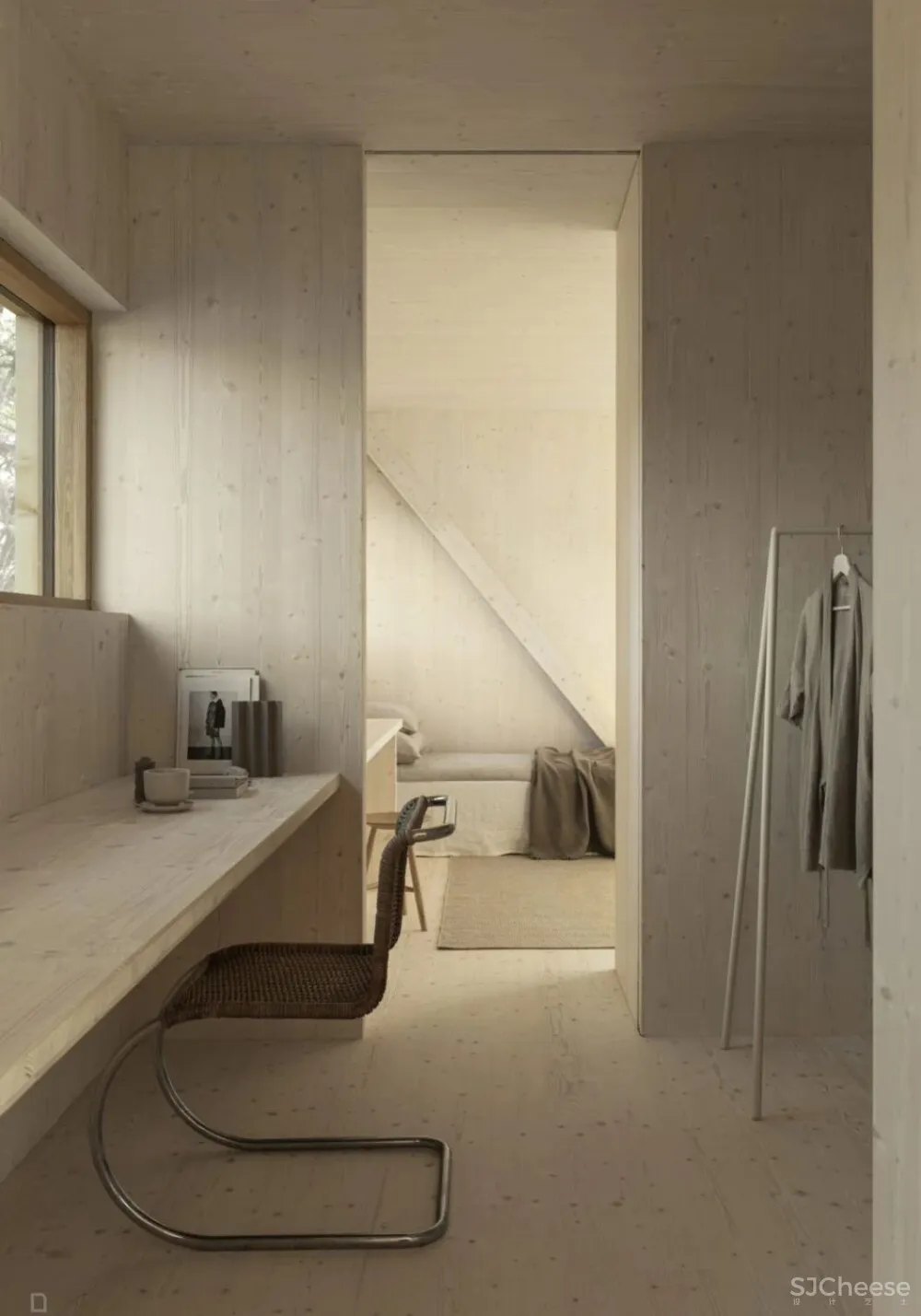 原木 侘寂，现代隐居栖处