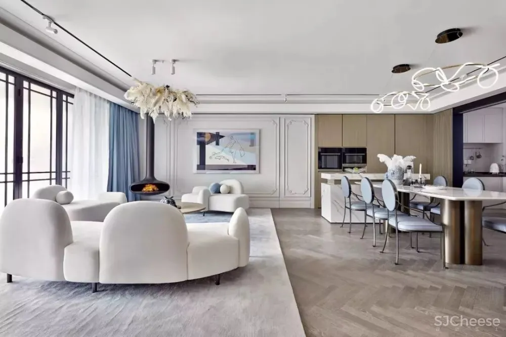 满满的设计亮点!319㎡样板间,全是知识点