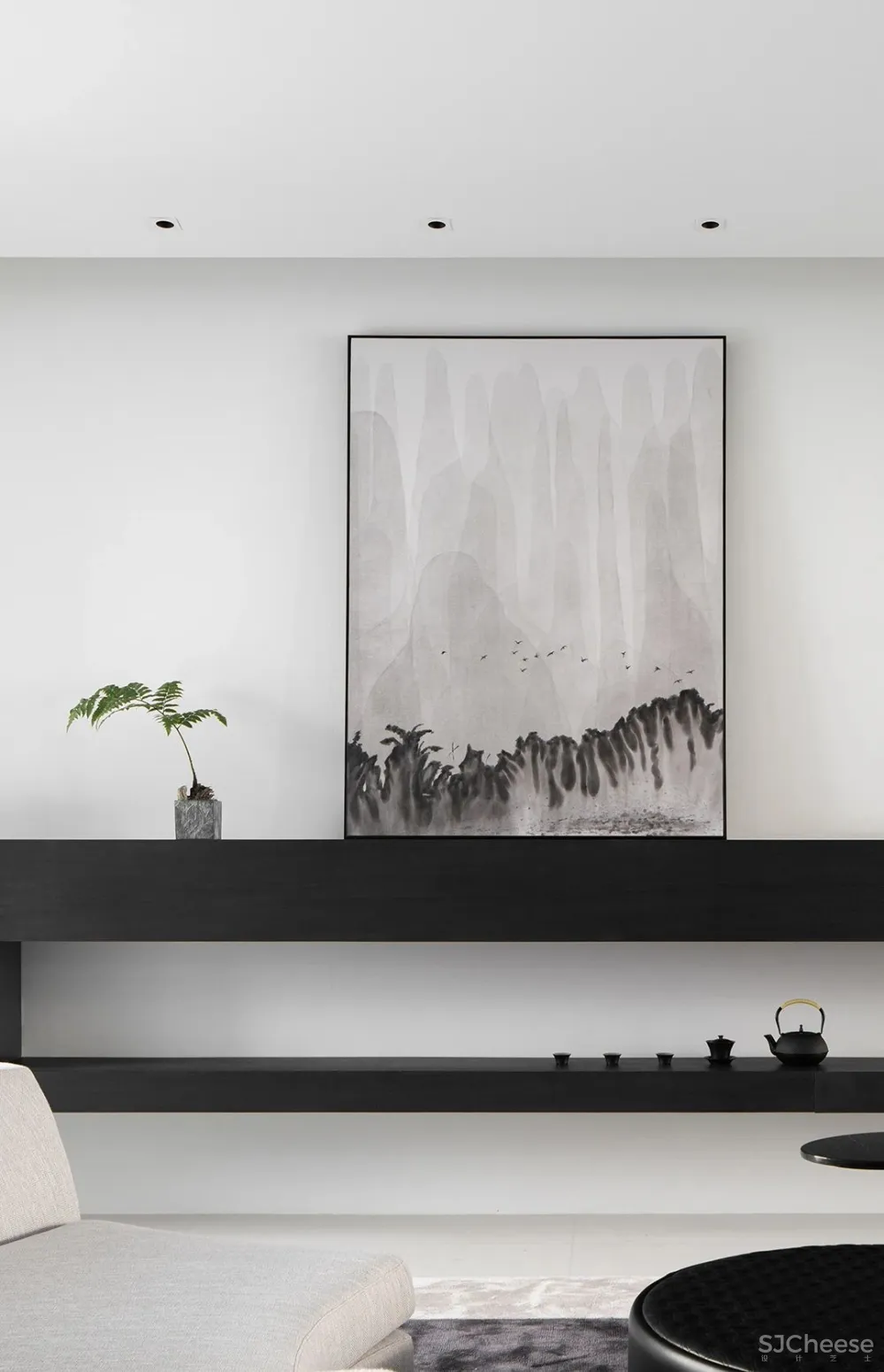 上海 780㎡ 极简别墅设计 ,黑白相映,安静优雅!