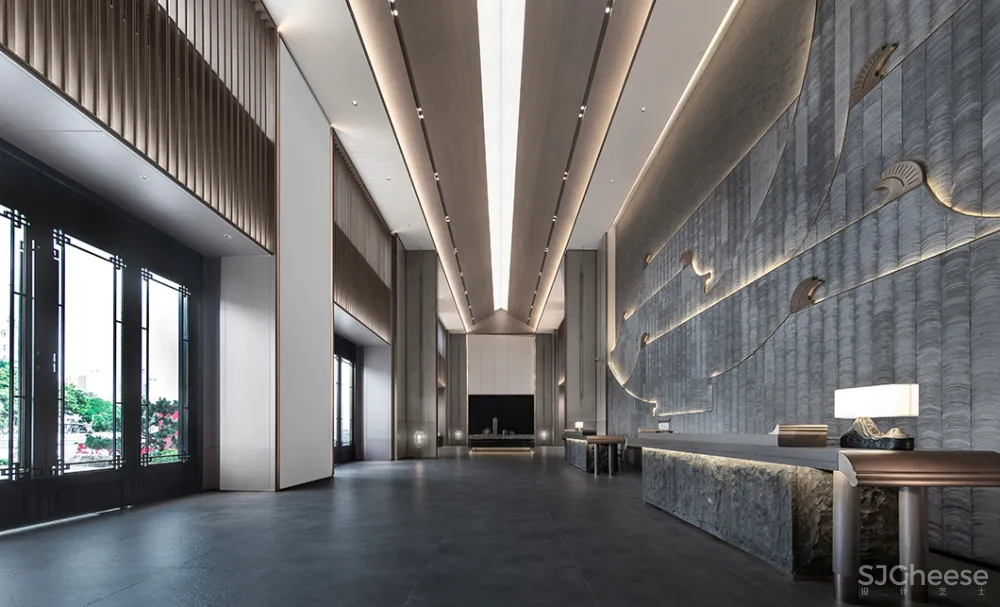 吴文粒:2500㎡中式售楼处,珑廷风雅韵,隐归禅深处!