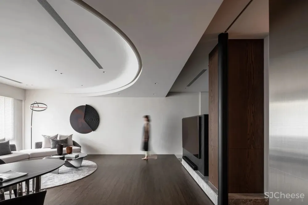 胡桃木 高级灰,纯粹而艺术的现代空间