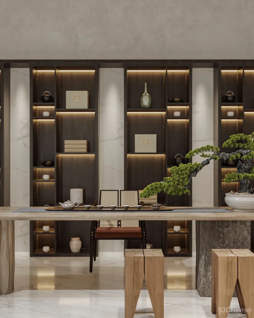 茧界设计.冷晨辉 「桃花源」550平私宅:解构 寂静美学