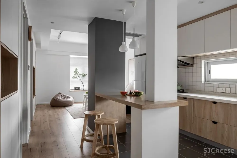 60㎡黑暗两居16w逆袭,卧室变客厅,宽敞餐厨区,无敌收纳!教科书级改造!