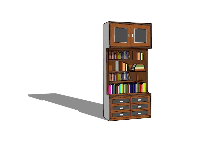 书柜SU草图大师模型合集sketchup-45款常用书柜-SKP格式-45.7M