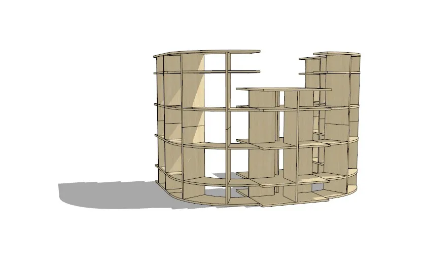 书柜SU草图大师模型合集sketchup-45款常用书柜-SKP格式-45.7M