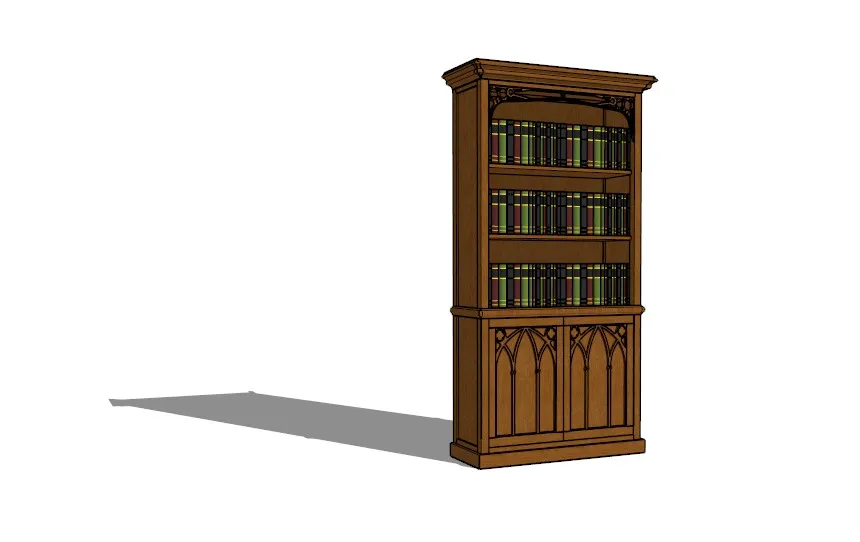 书柜SU草图大师模型合集sketchup-45款常用书柜-SKP格式-45.7M