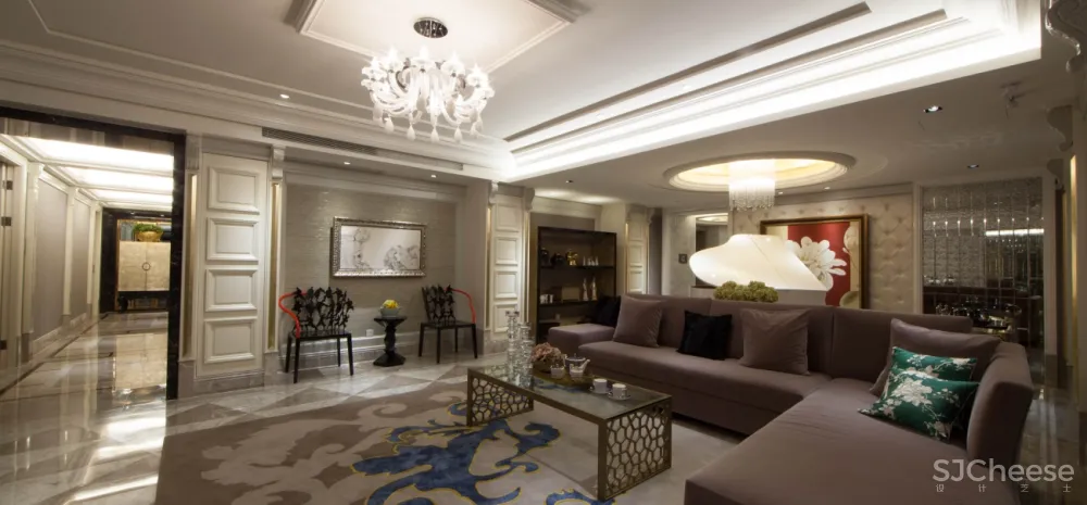 邱德光-上海黄浦滩名苑600户型样板间丨全套CAD施工图+造价清单+官方摄影丨110M