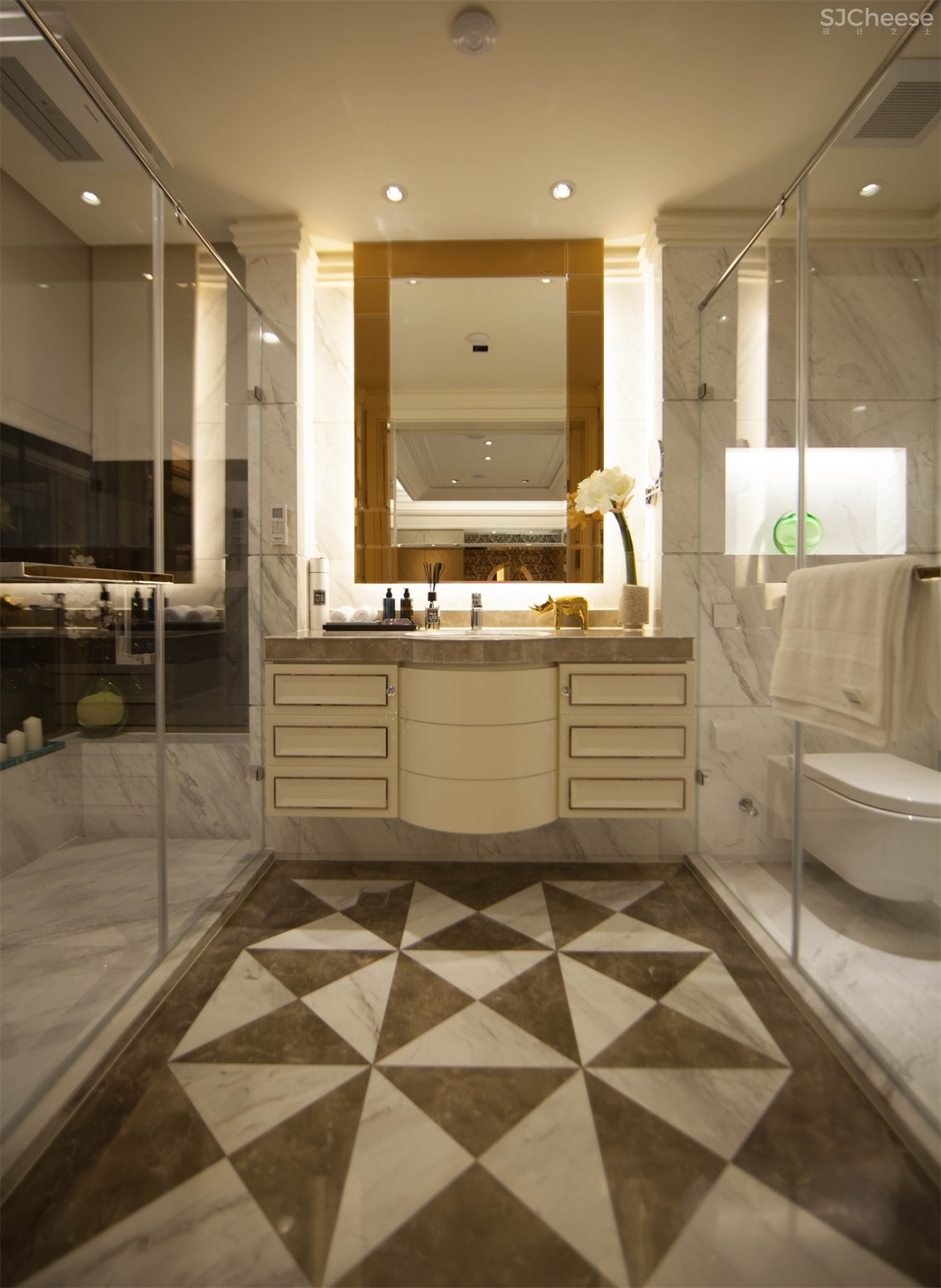 邱德光-上海黄浦滩名苑600户型样板间丨全套CAD施工图+造价清单+官方摄影丨110M