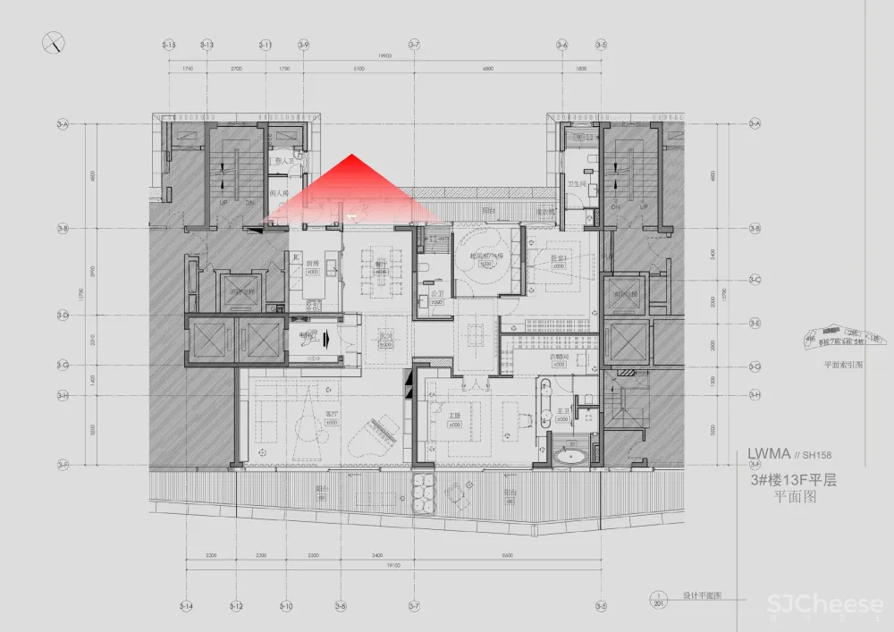 李玮珉-深圳汉京半山公馆188㎡大平层豪宅样板间丨效果图+方案+CAD施工图+材料图丨JPG+PPT+PDF+DWG-235M