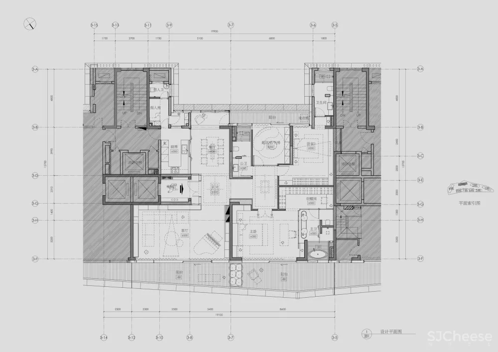 李玮珉-深圳汉京半山公馆188㎡大平层豪宅样板间丨效果图+方案+CAD施工图+材料图丨JPG+PPT+PDF+DWG-235M