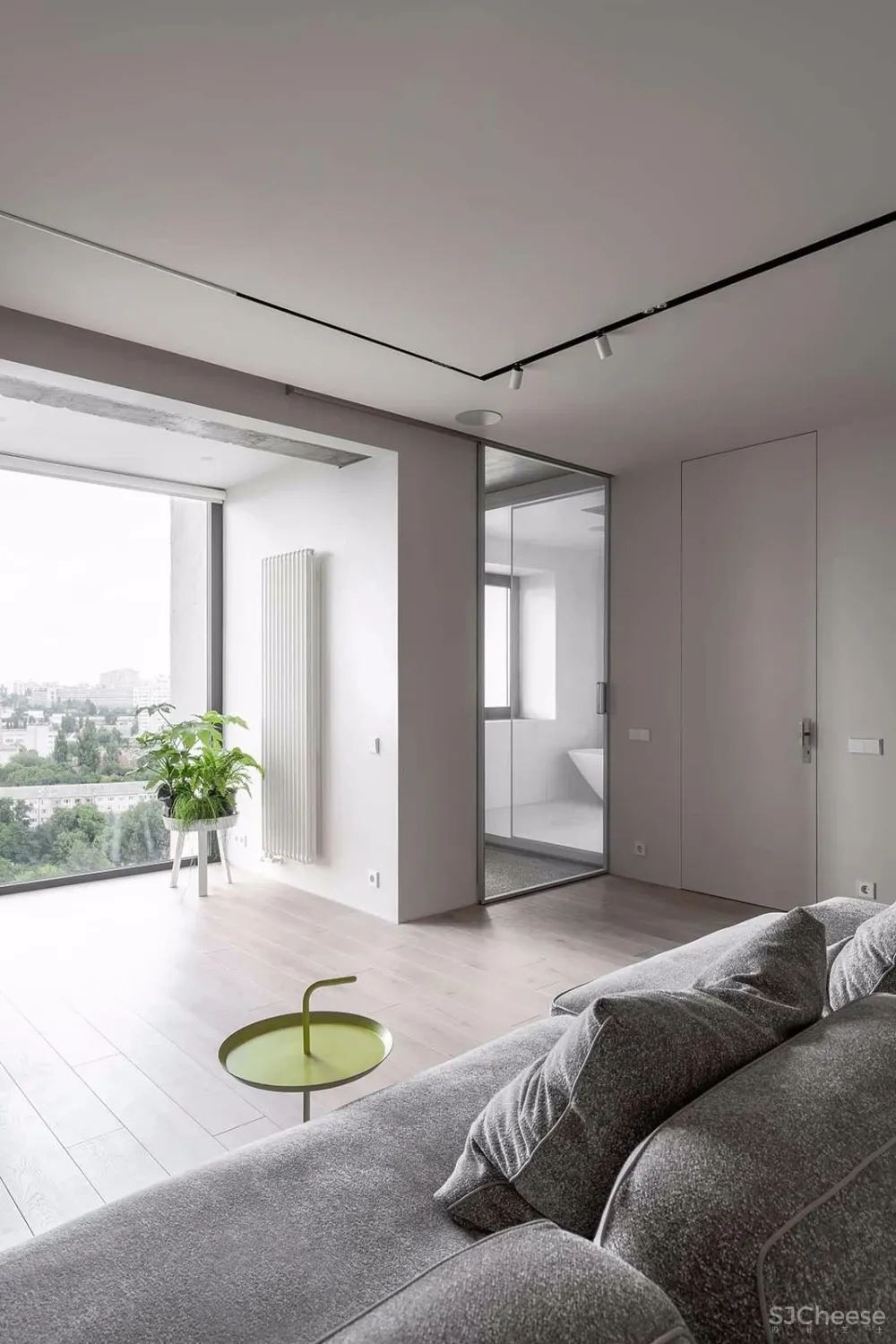 78㎡的单身简约公寓，竟只用2扇门搞定空间布局？
