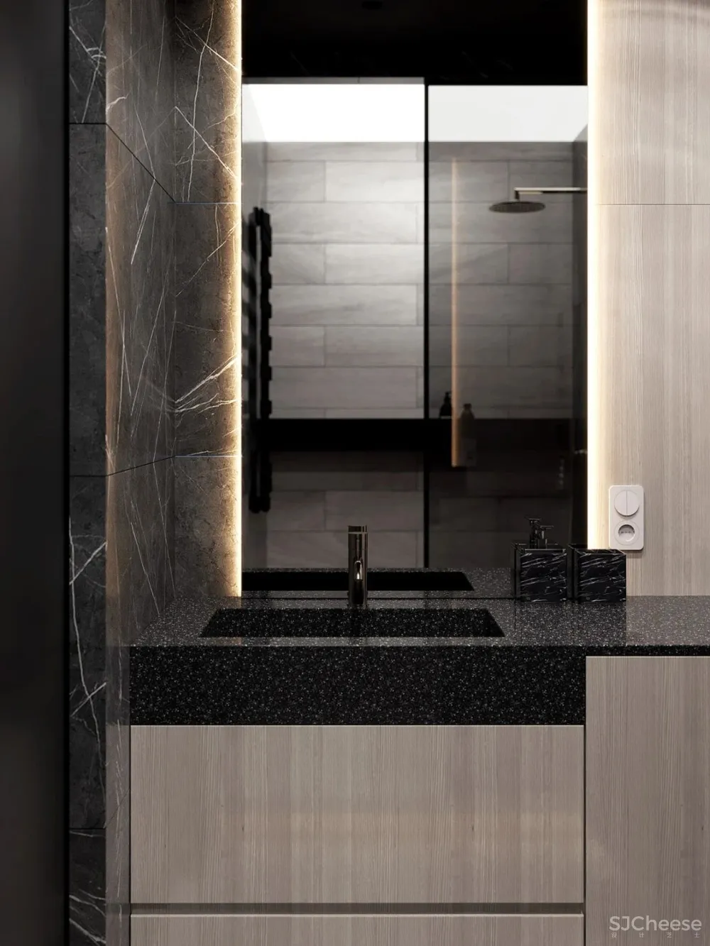 105㎡深色极简,美出新高度!