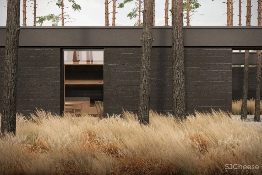 逃离城市“快节奏”,80m²林间隐逸小别墅