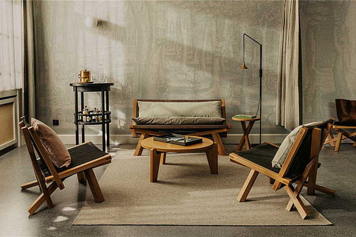 赫尔佐格花8年翻新的精品酒店,示范了真正的复古风